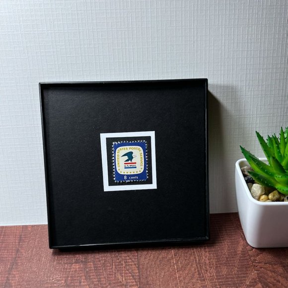 Eagle Postal Service Framed Postage Stamp Art 4x4 USA #1396 - Picture 3 of 4